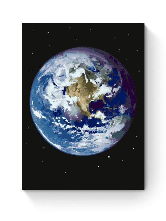 Картина по номерам на подрамнике «Планета Земля» 70x50 см Картина по номерам на подрамнике «Планета Земля» 70x50 см