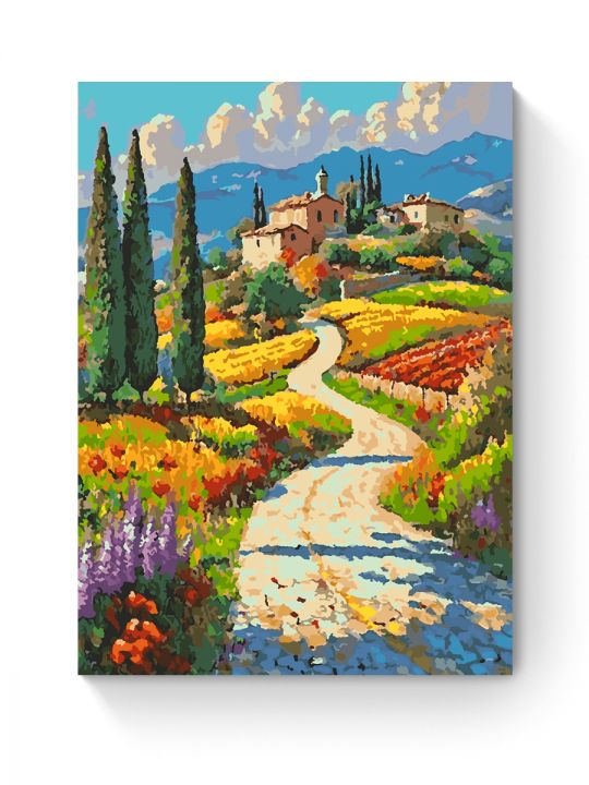 Картина по номерам на подрамнике «Виды Тосканы» 70x50 см Картина по номерам на подрамнике «Виды Тосканы» 70x50 см