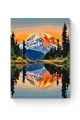 Картина по номерам на подрамнике «Отражение гор» 70x50 см