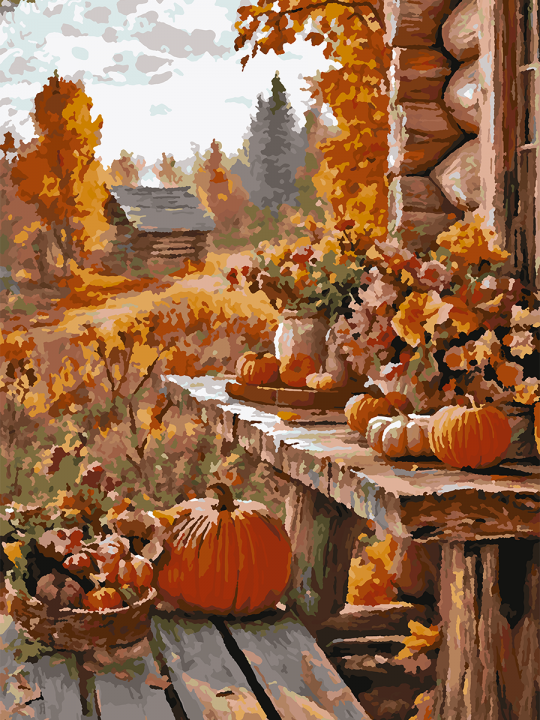 Картина по номерам без подрамника «Дары осени» 70x50 см Картина по номерам без подрамника «Дары осени» 70x50 см