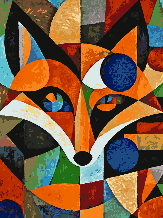 Картина по номерам без подрамника «Лиса» 70x50 см