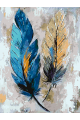 Картина по номерам на подрамнике «Перья птиц» 70x50 см