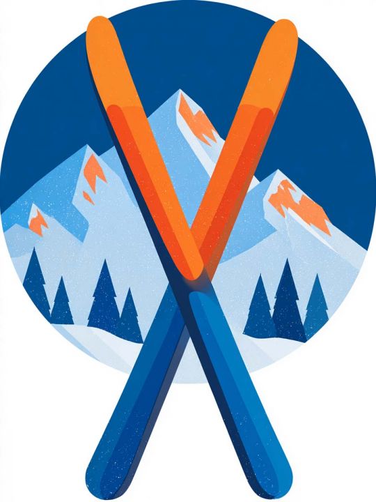 Картина интерьерная «Лыжный спорт» холст 18x24 см