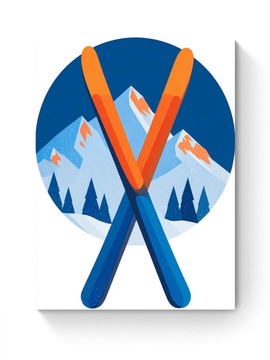 Картина интерьерная на подрамнике «Лыжный спорт» 70x50 см Картина интерьерная на подрамнике «Лыжный спорт» 70x50 см