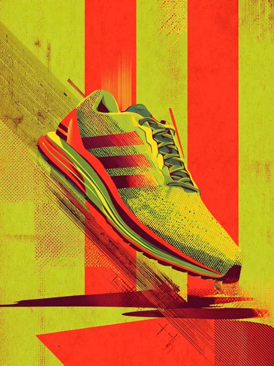 Картина интерьерная «Кроссовки» холст 18x24 см