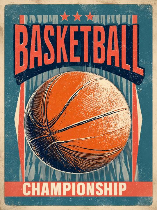 Картина интерьерная «Баскетбол» холст 60x50 см