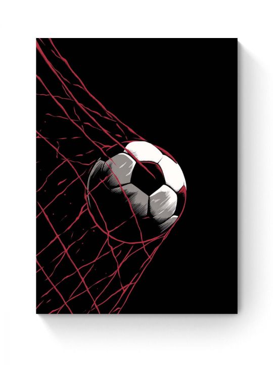 Картина интерьерная на подрамнике «Мяч в воротах» 70x50 см