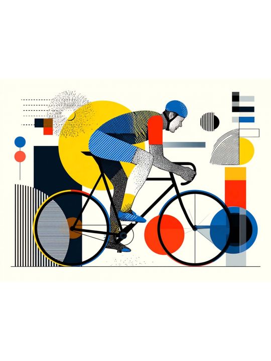 Картина интерьерная «Велоспорт» холст 25x35 см