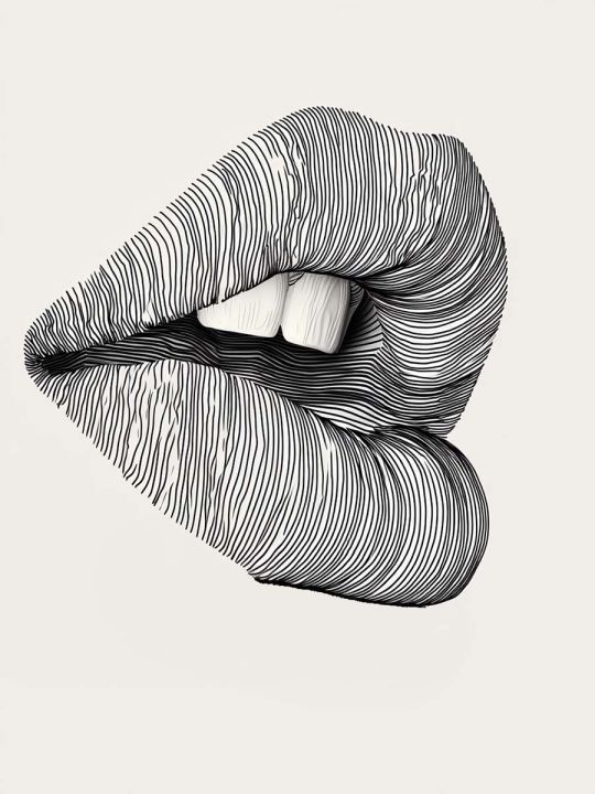 Картина интерьерная «Губы» холст 18x24 см