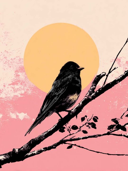 Картина интерьерная «Птичка» холст 70x50 см Картина интерьерная «Птичка» холст 70x50 см