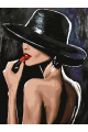 Картина по номерам на подрамнике «Леди в шляпе» 70x50 см