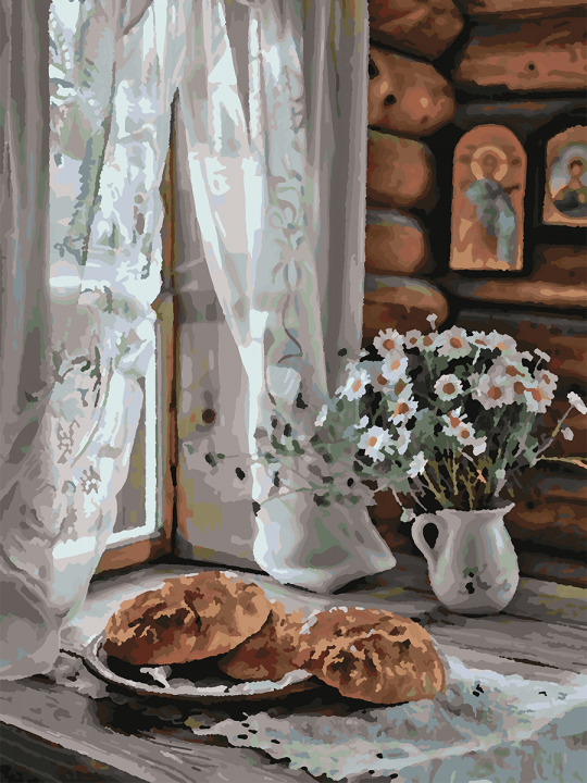 Картина по номерам без подрамника «Горница» 70x50 см