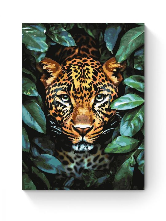 Картина по номерам на подрамнике «Леопард» 70x50 см