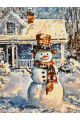 Картина по номерам на подрамнике «Снеговик» 70x50 см