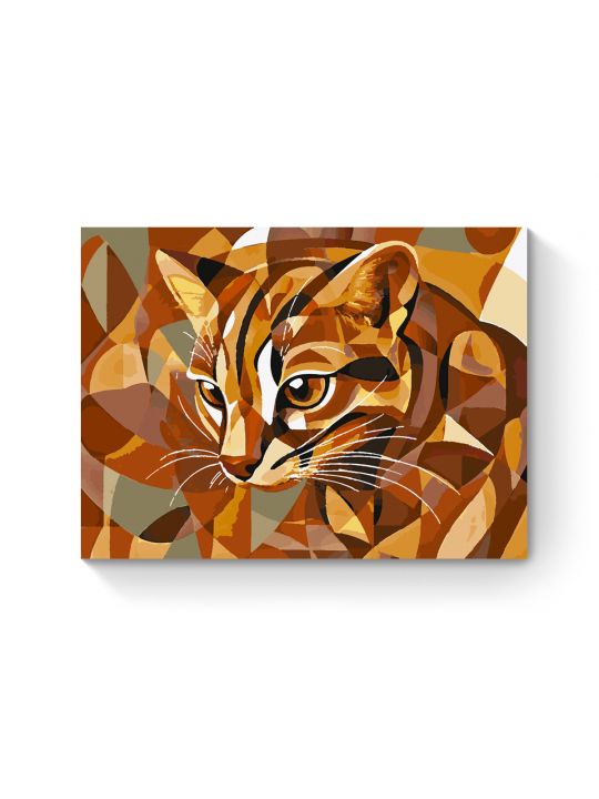 Картина по номерам на подрамнике «Оцелот кот» 70x50 см
