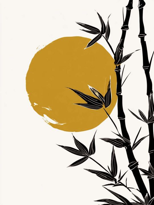 Картина интерьерная «Бамбук» холст 25x35 см