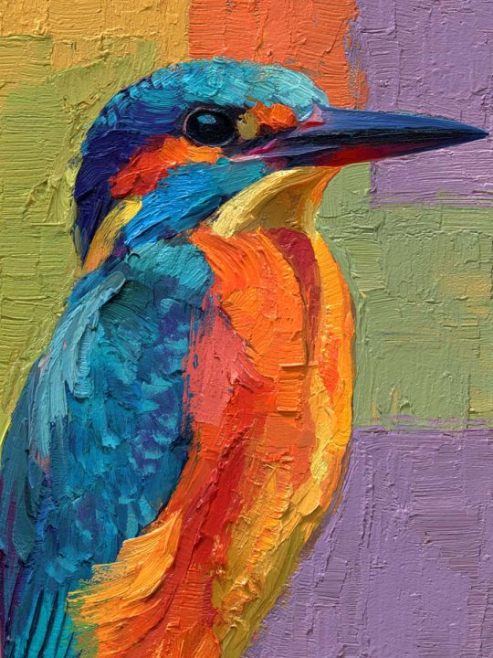 Картина интерьерная «Птичка» холст 18x24 см