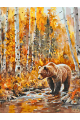 Картина по номерам на подрамнике «Мишка в лесу» 90x70 см