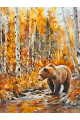 Картина по номерам без подрамника «Мишка в лесу» 130x100 см