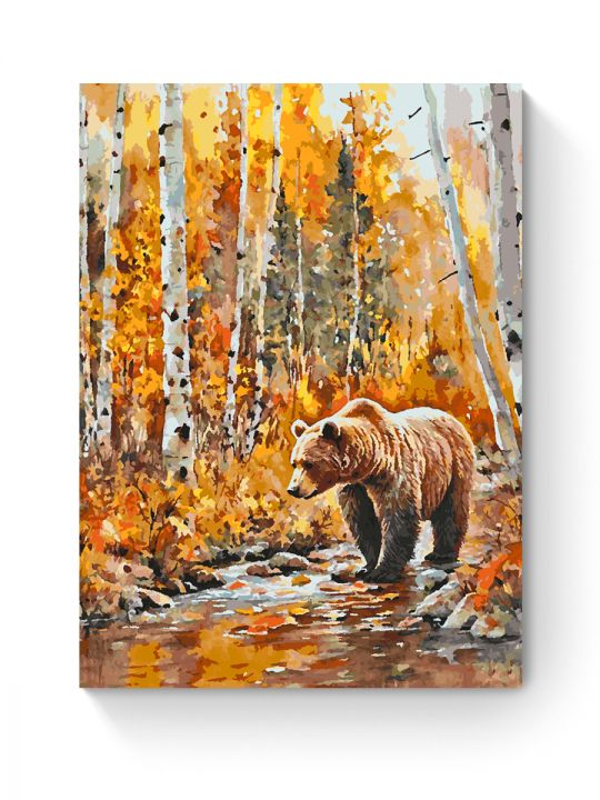 Картина по номерам на подрамнике «Мишка в лесу» 90x70 см Картина по номерам на подрамнике «Мишка в лесу» 90x70 см