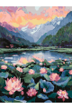 Картина по номерам на подрамнике «Лотосы» 70x50 см