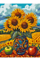 Картина по номерам на подрамнике «Подсолнухи» 90x70 см