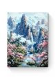 Картина по номерам на подрамнике «Сакура и горы» 90x70 см
