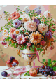 Картина по номерам на подрамнике «Георгины» 70x50 см