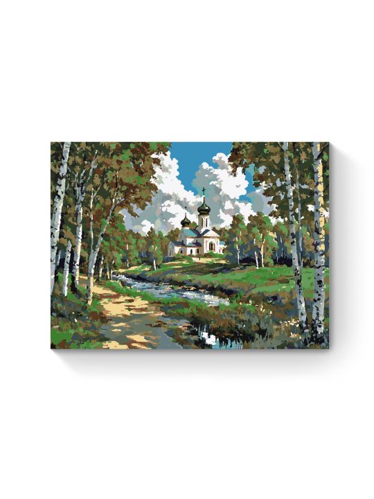 Картина по номерам на подрамнике «Церковь» 90x70 см