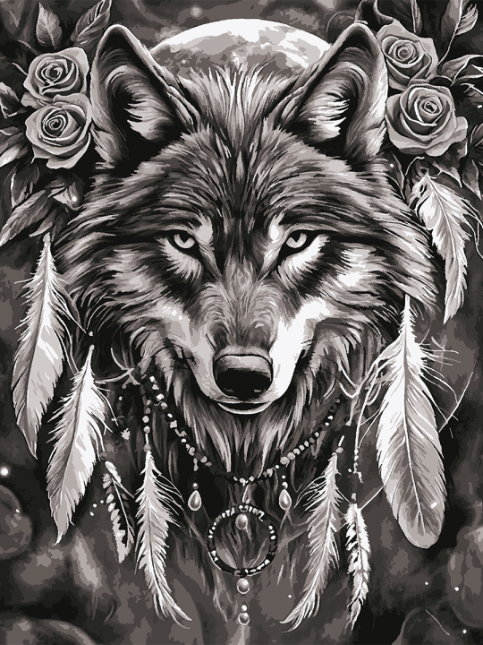 Картина по номерам без подрамника «Страж снов» 130x100 см Картина по номерам без подрамника «Страж снов» 130x100 см