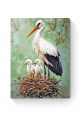 Картина по номерам на подрамнике «Аисты» 90x70 см