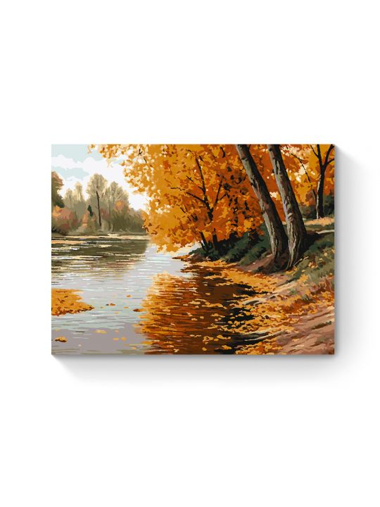 Картина по номерам на подрамнике «Золотая осень» 70x50 см