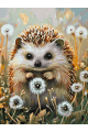Картина по номерам без подрамника «Ёжик» 70x50 см