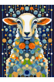 Картина по номерам без подрамника «Арт овечка» 130x100 см