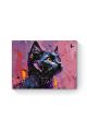 Картина по номерам на подрамнике «Черный кот» 70x50 см