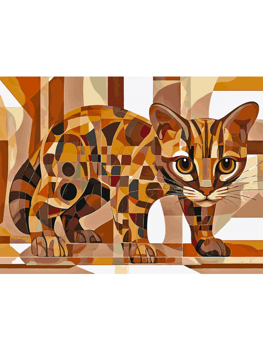 Картина по номерам без подрамника «Котёнок» 130x100 см