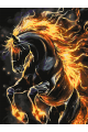 Картина по номерам на подрамнике «Огненный конь» 70x50 см