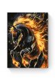 Картина по номерам на подрамнике «Огненный конь» 70x50 см