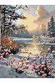 Картина по номерам на подрамнике «Первый снег» 70x50 см