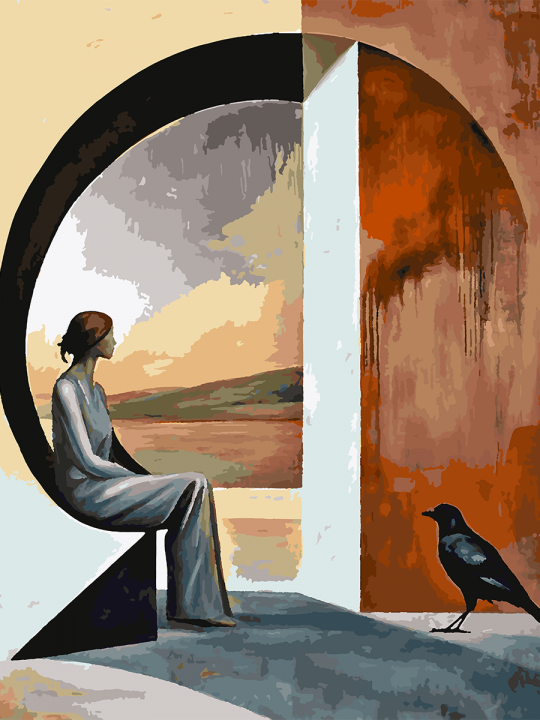 Картина по номерам без подрамника «Девушка» 90x70 см