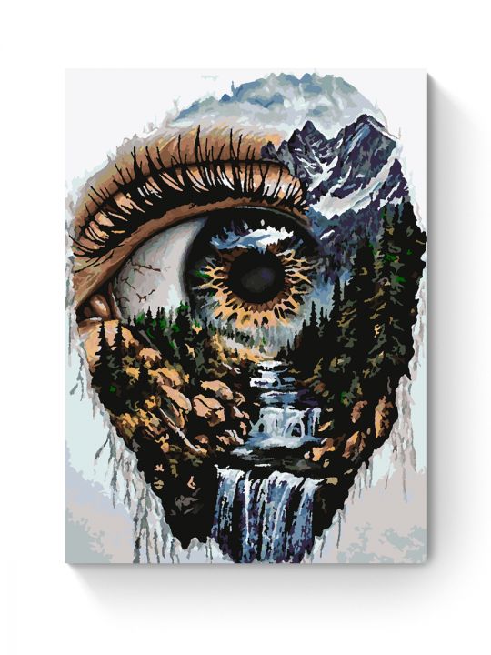 Картина по номерам на подрамнике «Взгляд на мир» 70x50 см