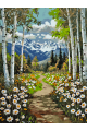 Картина по номерам без подрамника «Тропа в горы» 130x100 см