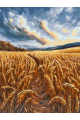 Картина по номерам без подрамника «Поле пшена» 130x100 см