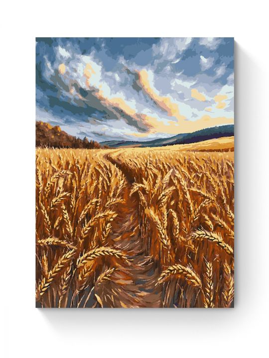 Картина по номерам на подрамнике «Поле пшена» 90x70 см Картина по номерам на подрамнике «Поле пшена» 90x70 см