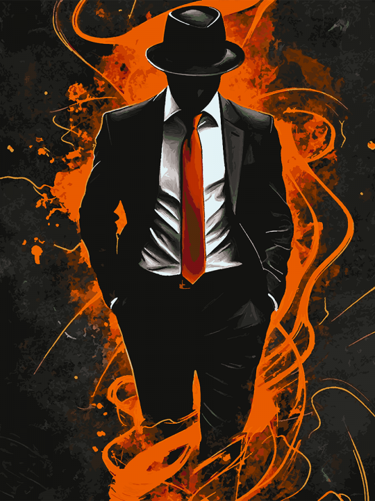 Картина по номерам без подрамника «Мистер Икс» 130x100 см