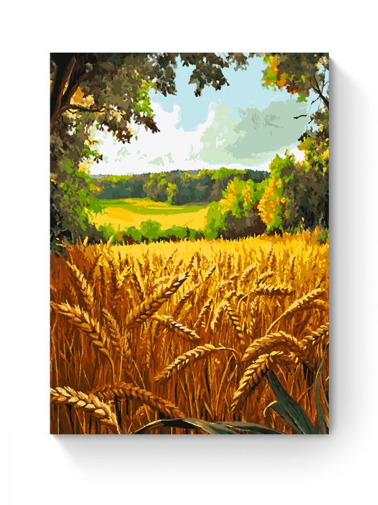 Картина по номерам на подрамнике «Поле пшеницы» 90x70 см Картина по номерам на подрамнике «Поле пшеницы» 90x70 см