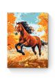 Картина по номерам на подрамнике «Гнедой конь» 90x70 см