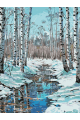 Картина по номерам на подрамнике «Ранняя весна» 90x70 см