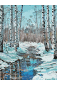 Картина по номерам без подрамника «Ранняя весна» 130x100 см