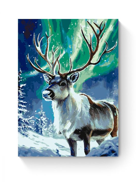 Картина по номерам на подрамнике «Олень севера» 90x70 см Картина по номерам на подрамнике «Олень севера» 90x70 см